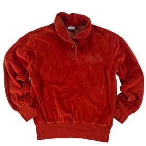 VTG Sears Jr Bazaar Girls Medium Burnt Orange Retro Polyester Long Sleeve RARE
